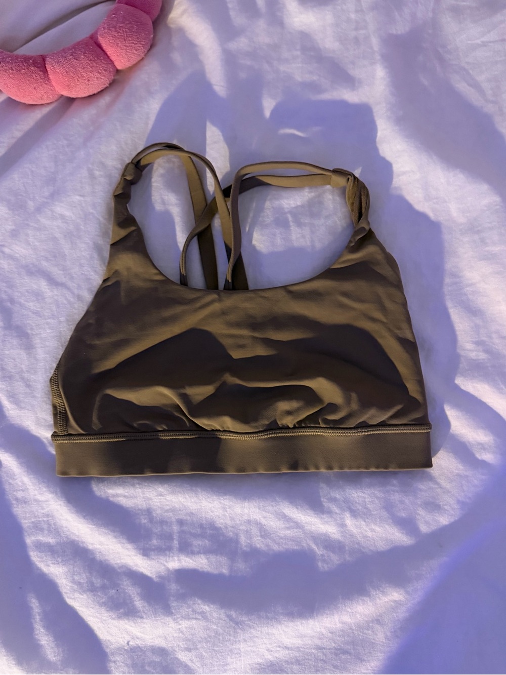 lululemon athletica Olive Green Strappy Sports Bra